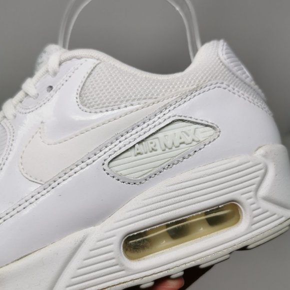 Nike Air Max 90 Premium White Athletic Sneakers - Picture 6 of 14